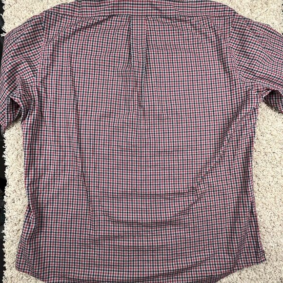 Brooks Brothers Mens Button Up Shirt Red Blue Gray Plaid XL Regent Fit Cotton - Picture 7 of 8